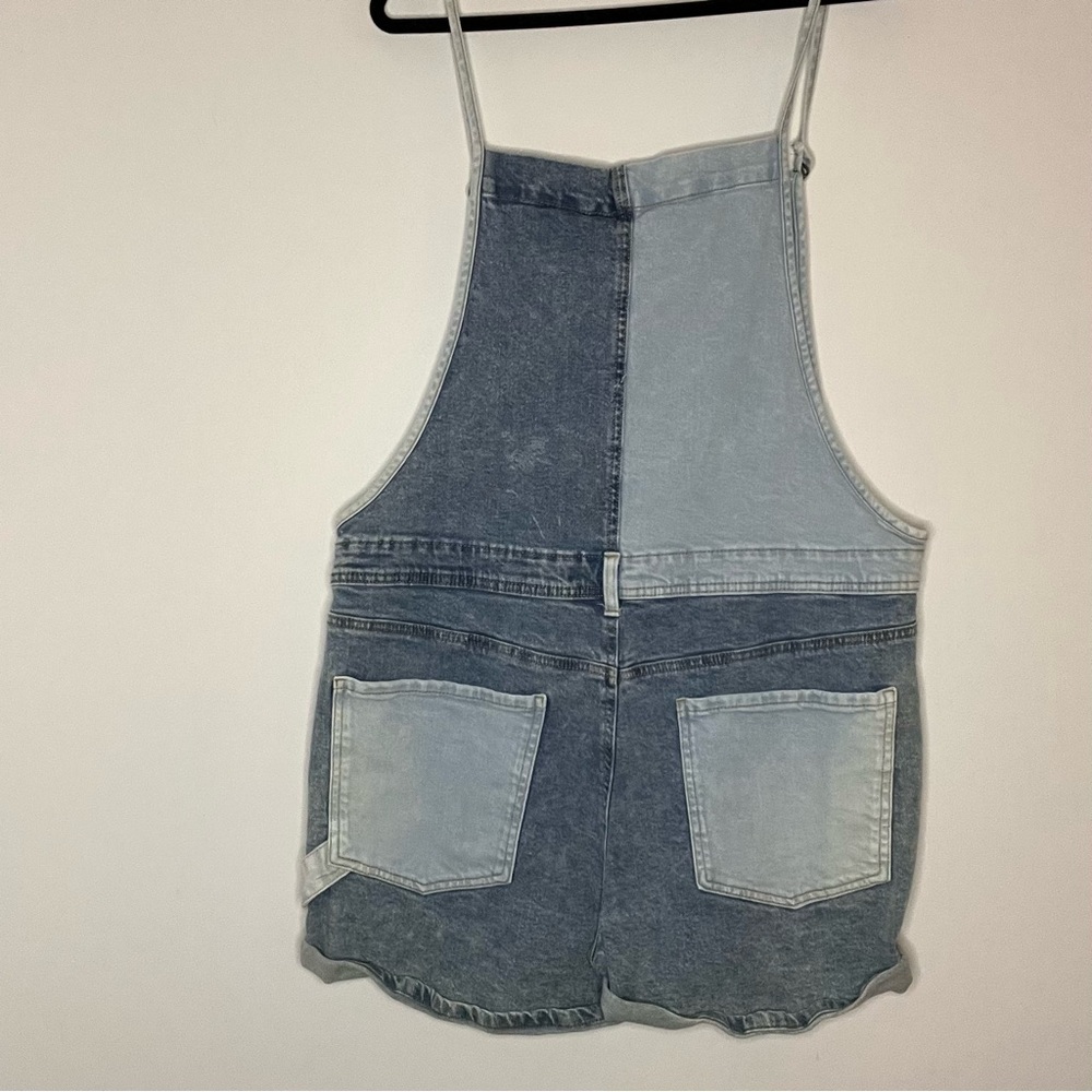 Denim Patchwork Overalls - image 3